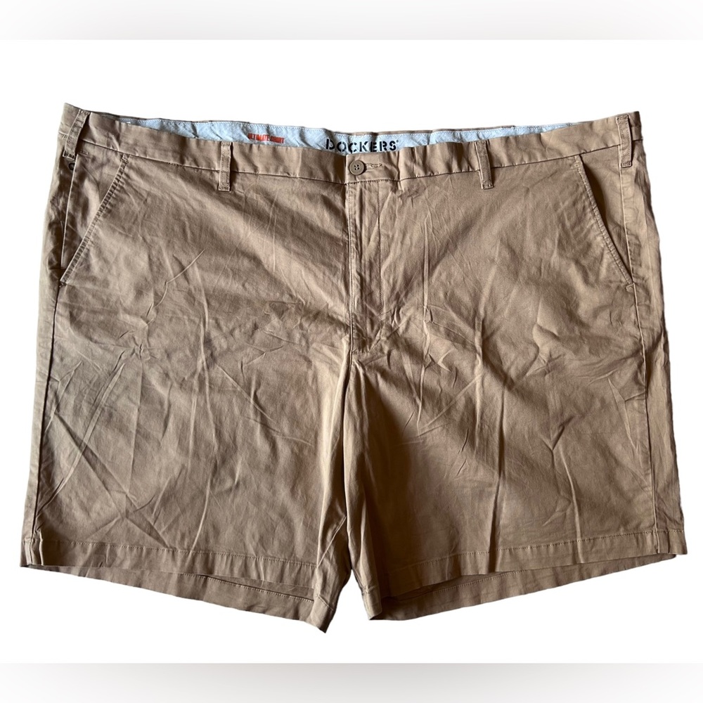 Dockers Chino Shorts Adult Size 56 Cotton Blend Men's Beige Flex Golf